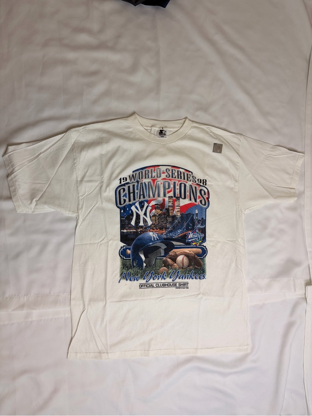 Vintage NWT 1998 NY Yankees World Series Champions Tee MLB SZ L
